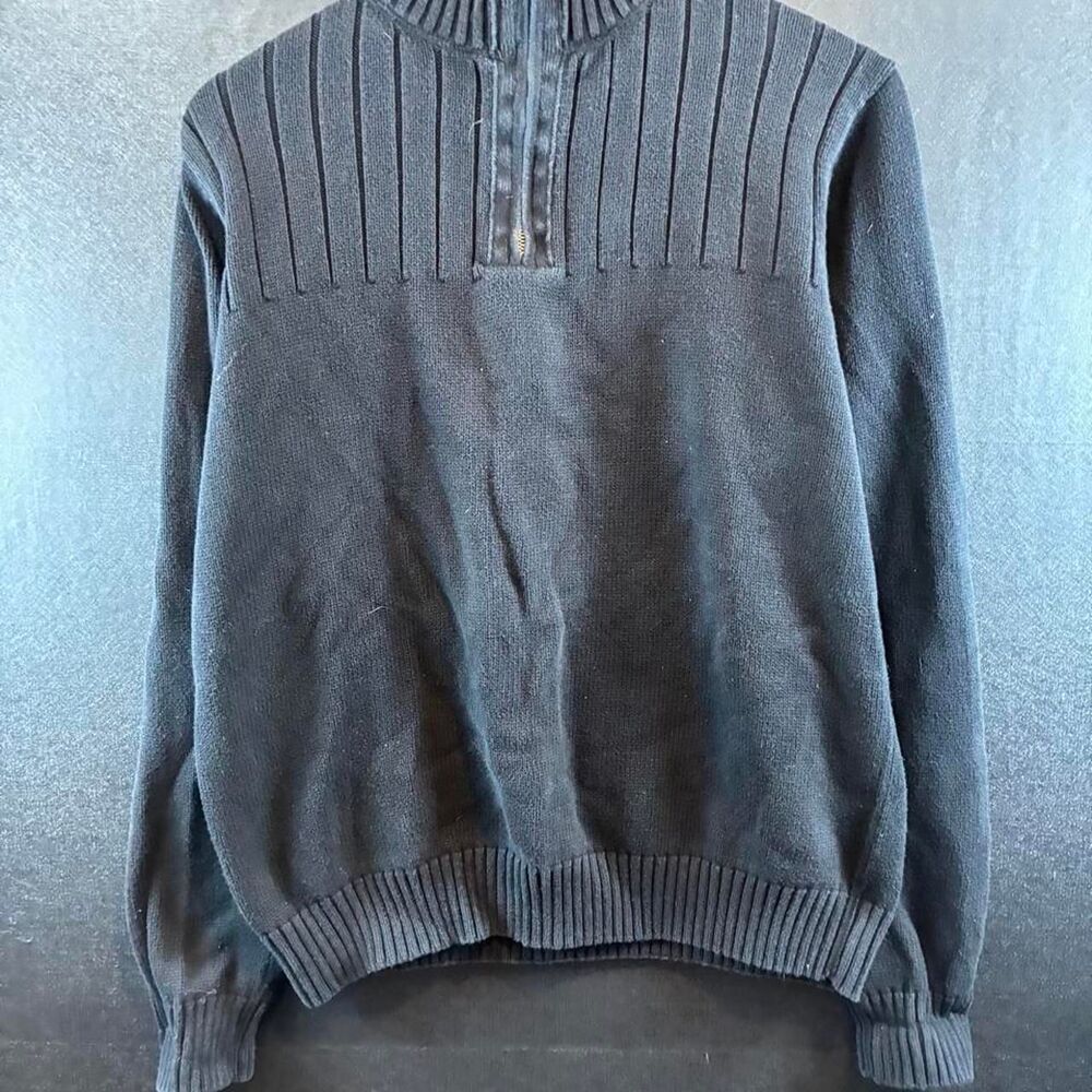 Men's Black and Grey Jumper